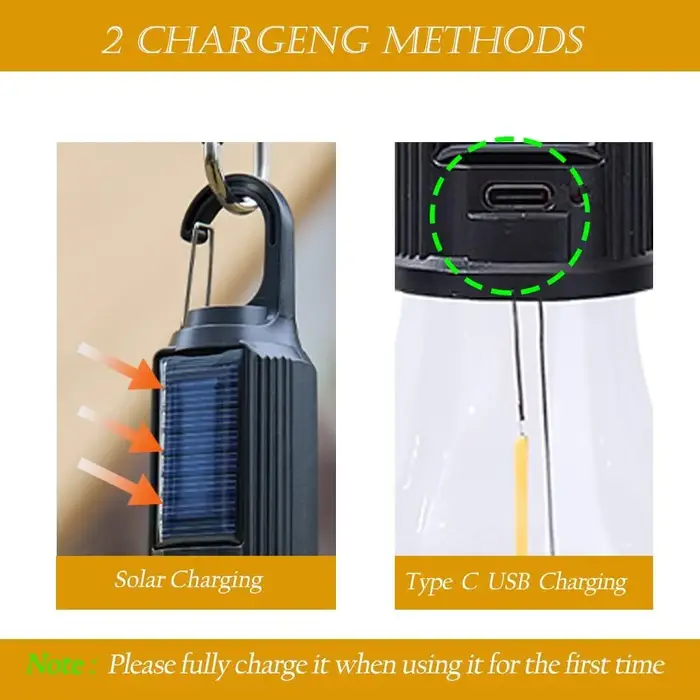 Lampe solaire de Camping ampoules en plein air USB charge