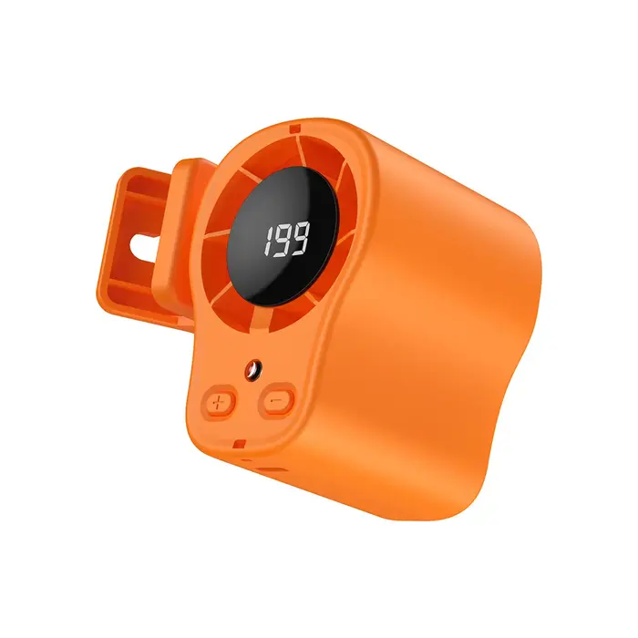 Mini ventilateur portable à pince avec 199 réglages de vitesse, équipé de lumières LED, longue auton