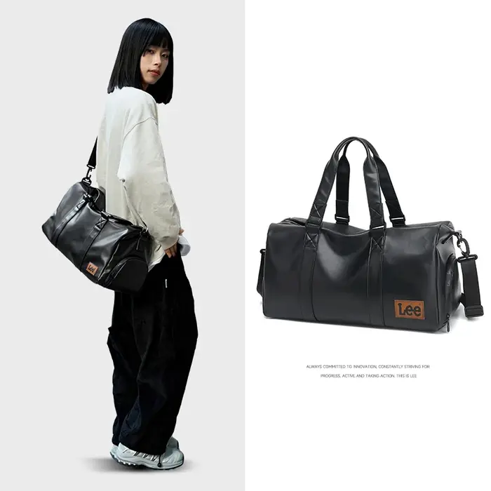 LEE vert Olive sec humide poche compartiment à chaussures sac de voyage imperméable en Nylon cuir Fitness Sport grande