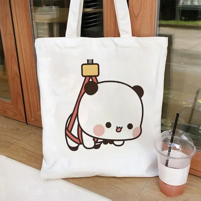 Bubu Dudu Anime sac fourre-tout pliable sac à provisions toile fourre-tout esthétique toile réutilis