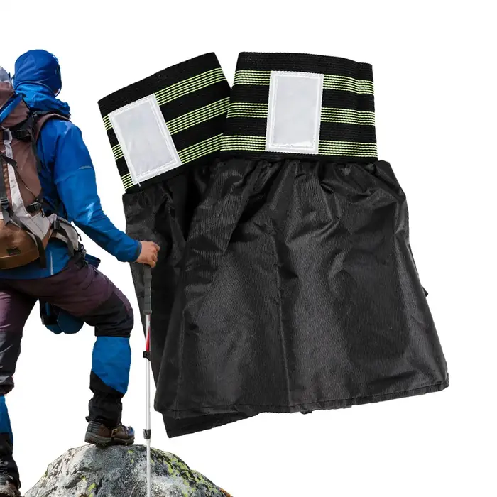 1 paire de guêtres de cheville de course de sentier guêtres de traînée basses imperméables réglables guêtres de traînée bas chaussures durables pour la randonnée sur neige