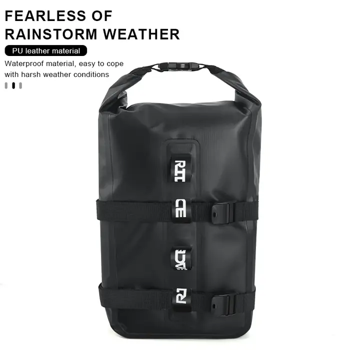 RIDERACE Portable étanche vélo fourche sac PVC 8L en alliage d'aluminium