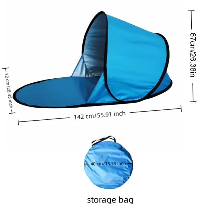 Tente de plage automatique pop-up pour l'extérieur, protection solaire UV, tente de camping portable, tente de pêche et de pique-nique, tente pratique