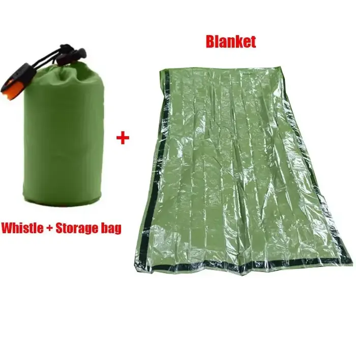 Sac de couchage de survie d'urgence Portable et étanche, équipement de Camping Edc en plein air, sac