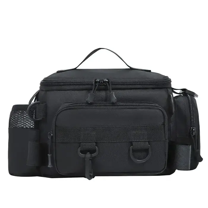 Matériel de pêche multifonctionnel, sac à bandoulière, sac de rangement, support de canne à pêche Po