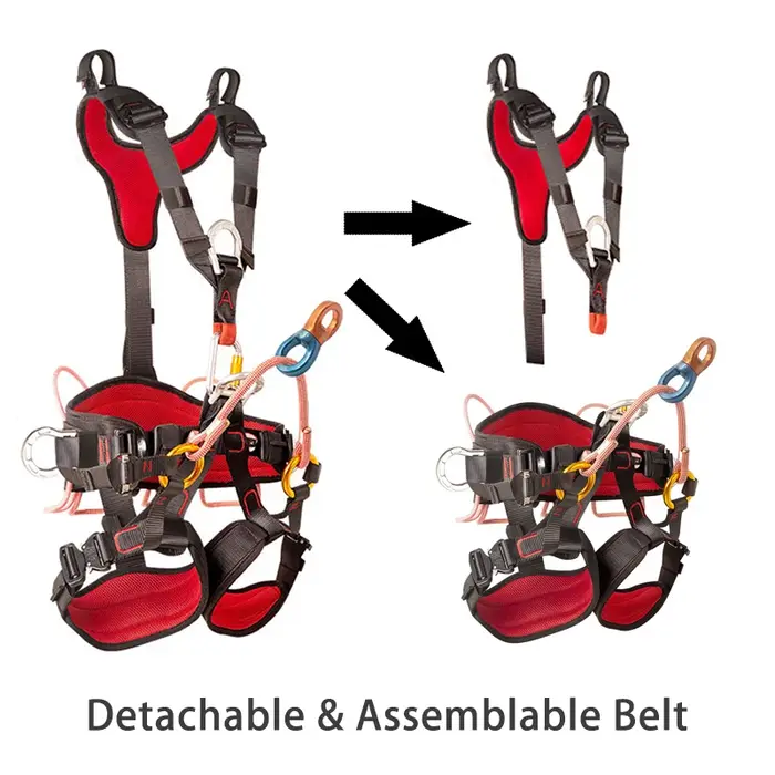 Ceinture de sécurité professionnelle pour l'alpinisme complet, équipement de survie pour l'escalade,