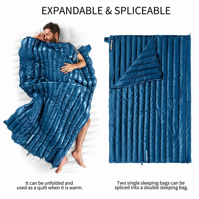 Naturerandonnée canard vers le bas sac de couchage ultraléger imperméable quatre saisons enveloppe sac
