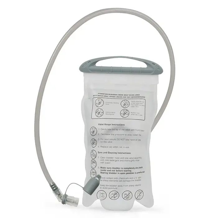 Camping et randonnée PEVA sac d'eau Portable vessie d'eau sac à dos d'eau sac de bouteille 1,5L 2L
