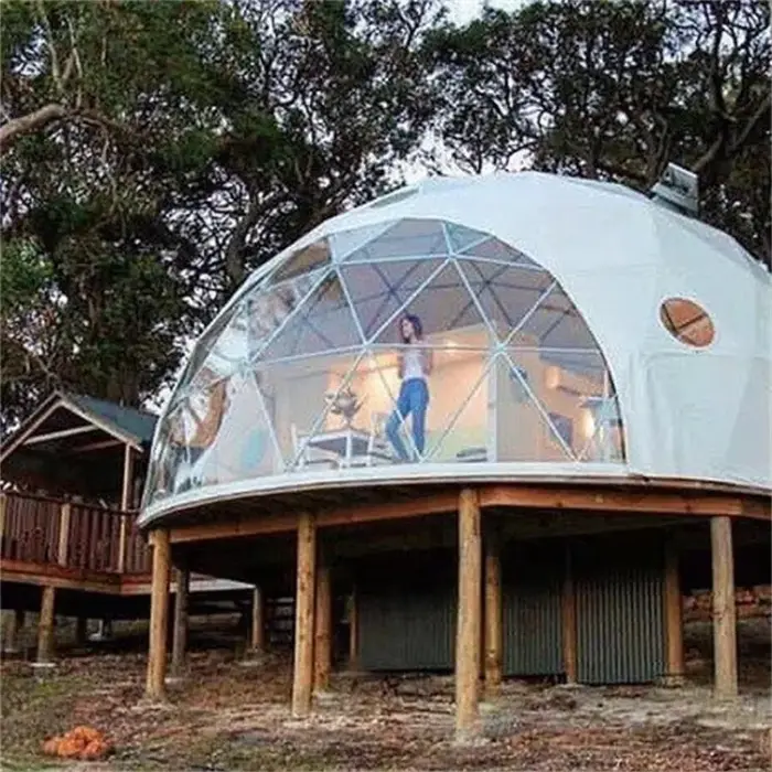 Tente de camping géodésique personnalisée de grande taille