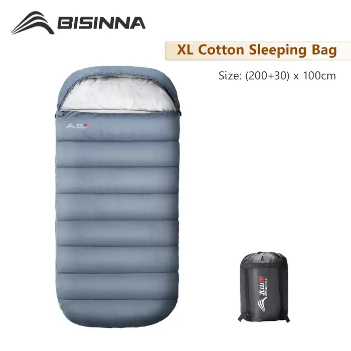 BISINNA grand Camping hiver sac de couchage léger ample sac élargi longue taille pour le repos des adultes en plein air randonnée voyage tourisem