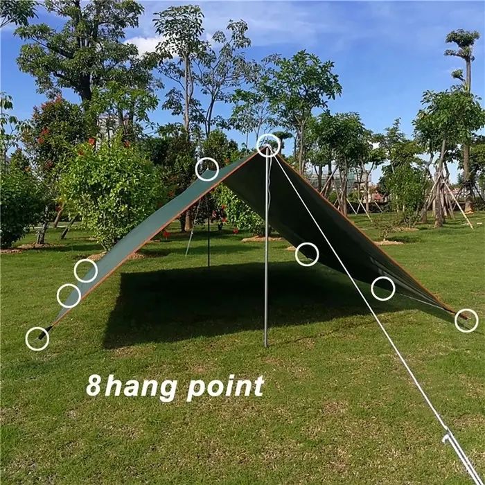 3x6m 3x5m 4x3m 3x3m tente bâche survie parasol auvent extérieur sac à dos étanche camping