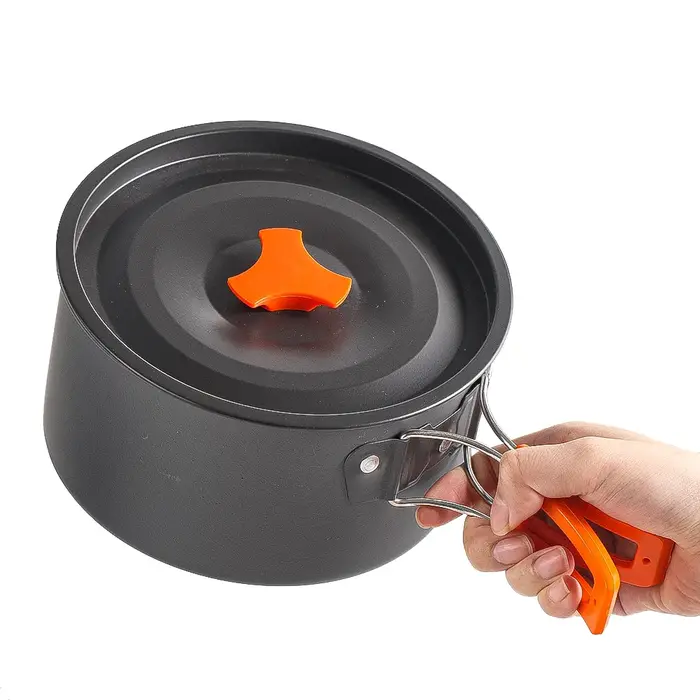 Ustensiles de cuisine de Camping, Pot pliant de cuisine en plein air, équipement en alliage d'aluminium, ustensiles de voyage, cuisine randonnée pique-nique Barbecue