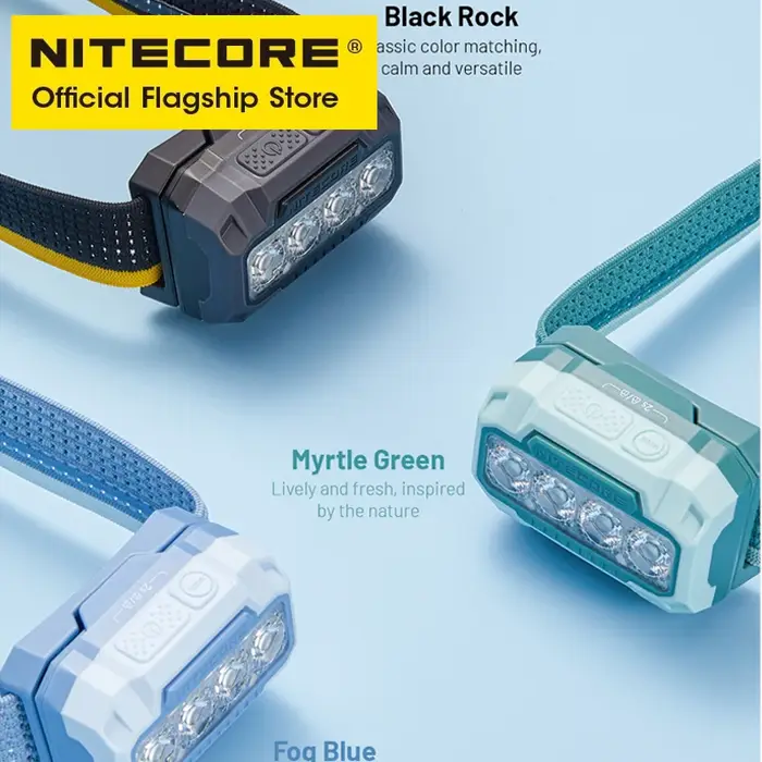 NITECORE HA23 UHE lampe frontale légère AAA 3 températures de couleur 600 Lumens phare IP68 pour course de nuit Camping pêche Trekking