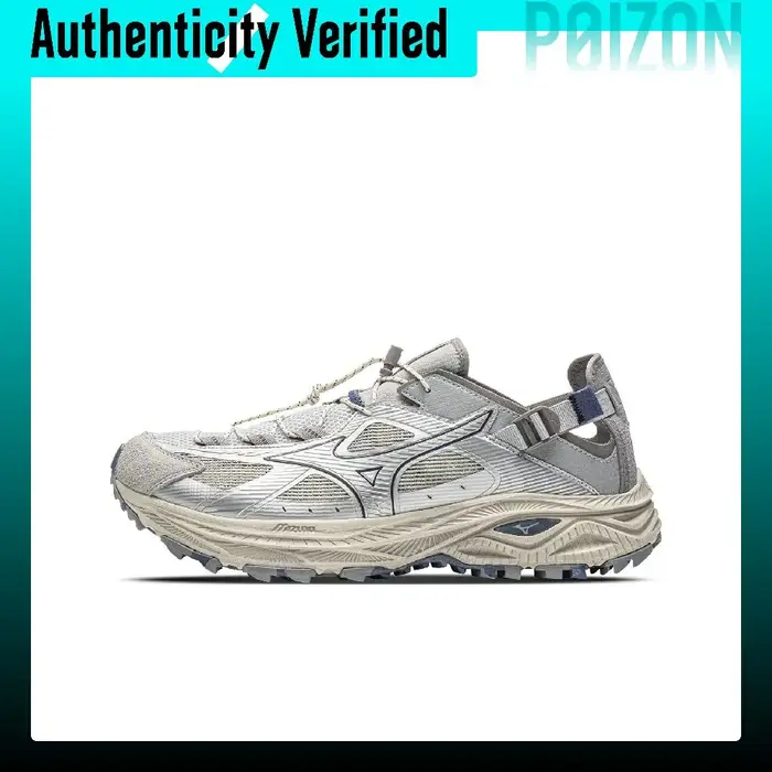 Chaussures de trekking Mizuno Racer Trail respirantes, anti-collision, unisexes, gris argenté D1GH26
