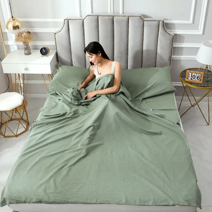 Sac de couchage en coton lavé super confortable