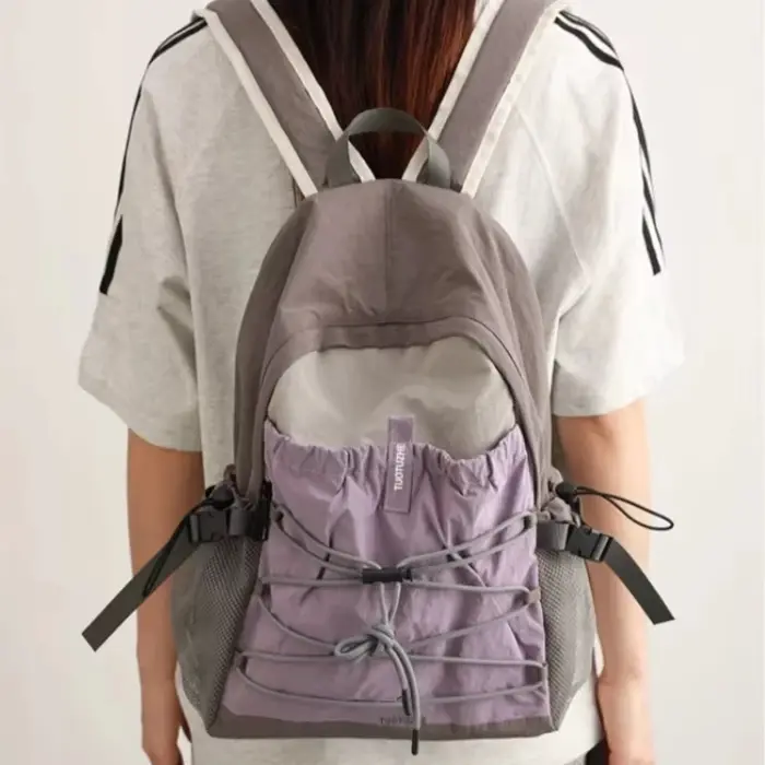 Sac à dos durable résistant à l'usure pour femme, en nylon imperméable, pour sports de plein air, étudiants, randonnée minimaliste, voyage, école