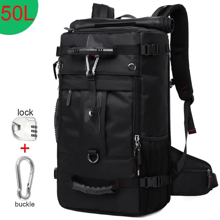 KAKA 50L étanche voyage sac à dos hommes femmes multifonction 17.3 sacs à dos d'ordinateur portable mâle extérieur sac à bagages mochilas meilleure qualité