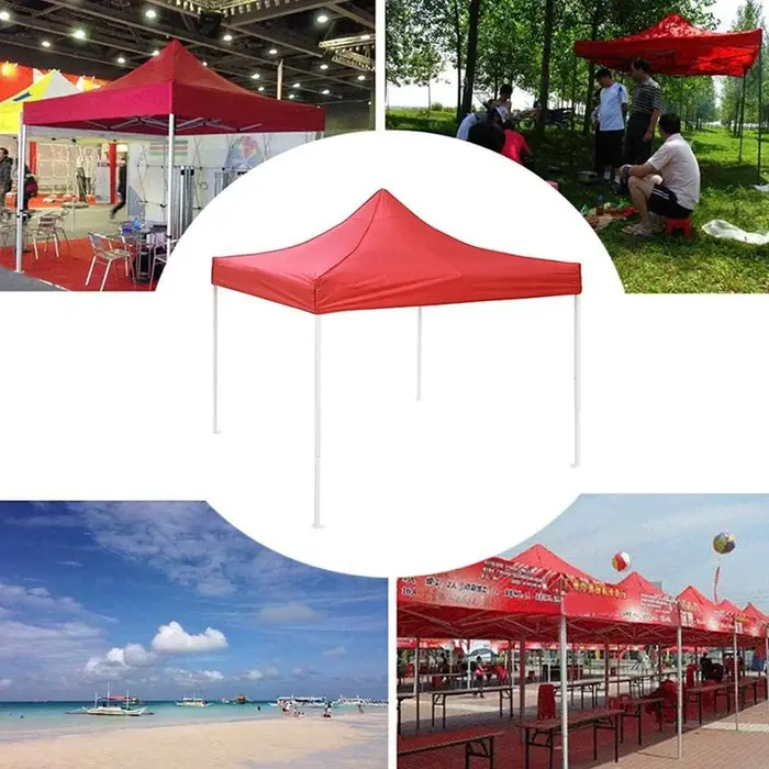 Couverture supérieure de canopée, tissu de tente à quatre coins, pliable, imperméable, bleu, 2x2m