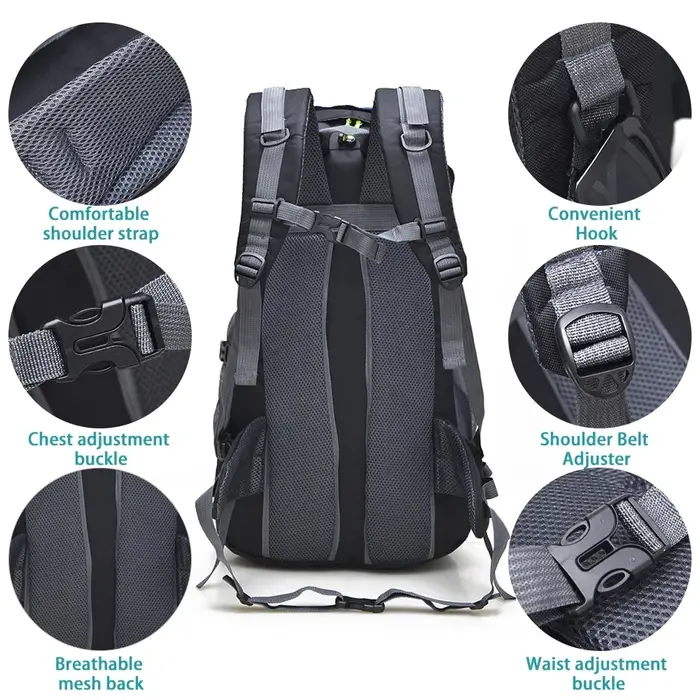 Free Knight-Sac à dos de randonnée résistant à l'eau pour homme, sac de jour de camping, sac à dos d