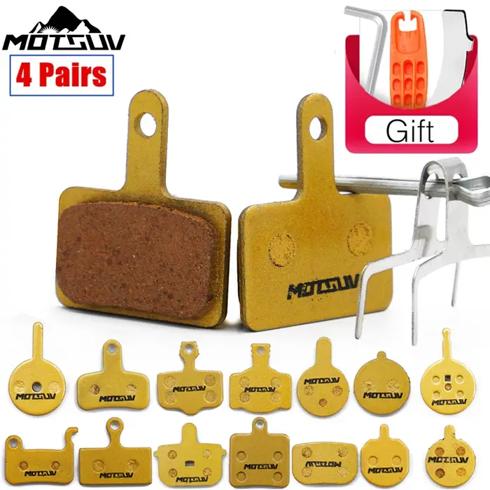 MOTSUV 4 paires 8 pièces disque hydraulique de vélo Base en cuivre toutes les plaquettes de frein en