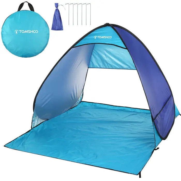 TOMSHOO – tente Pop-Up pour 3-4 personnes, Camping en plein air, tente de plage légère, voyage, ombr