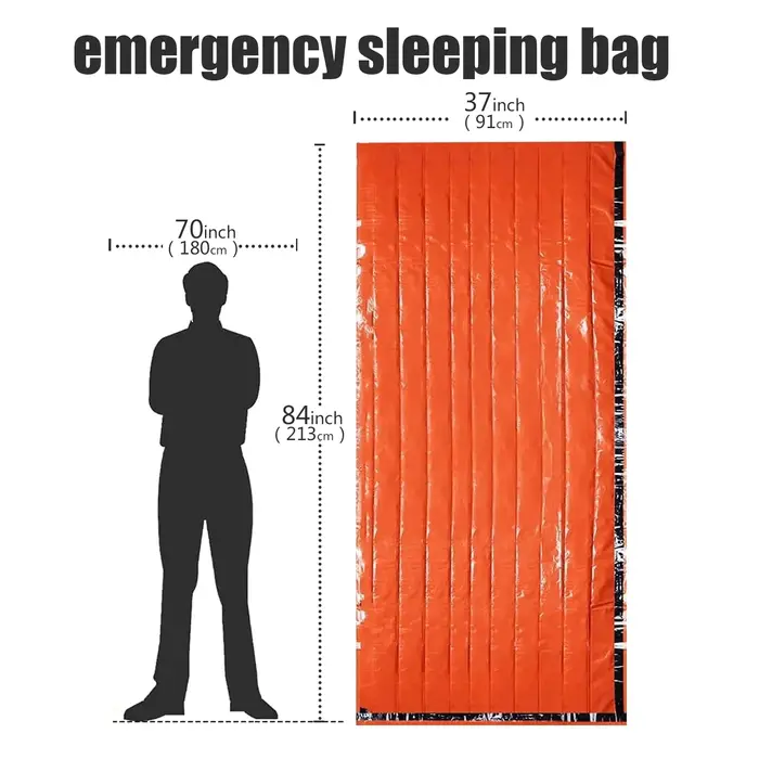 Sac de couchage chaud d'urgence compact et léger – imperméable