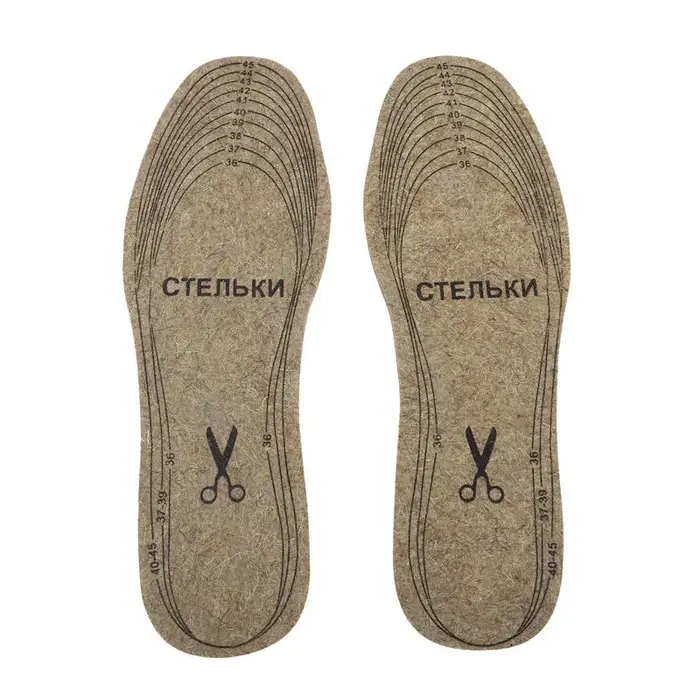 Semelles en feutre de laine pour chaussures Hommes Femmes