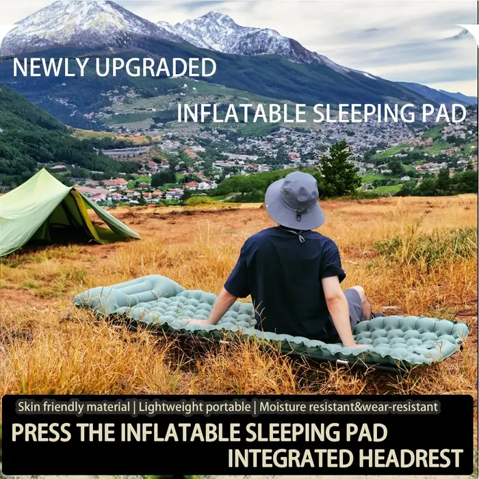 TARKA – matelas gonflable d'extérieur, tapis de Camping, Chusion d'air auto-gonflant de 2m de Long, coussinets de couchage épissables pour voyage de randonnée sauvage