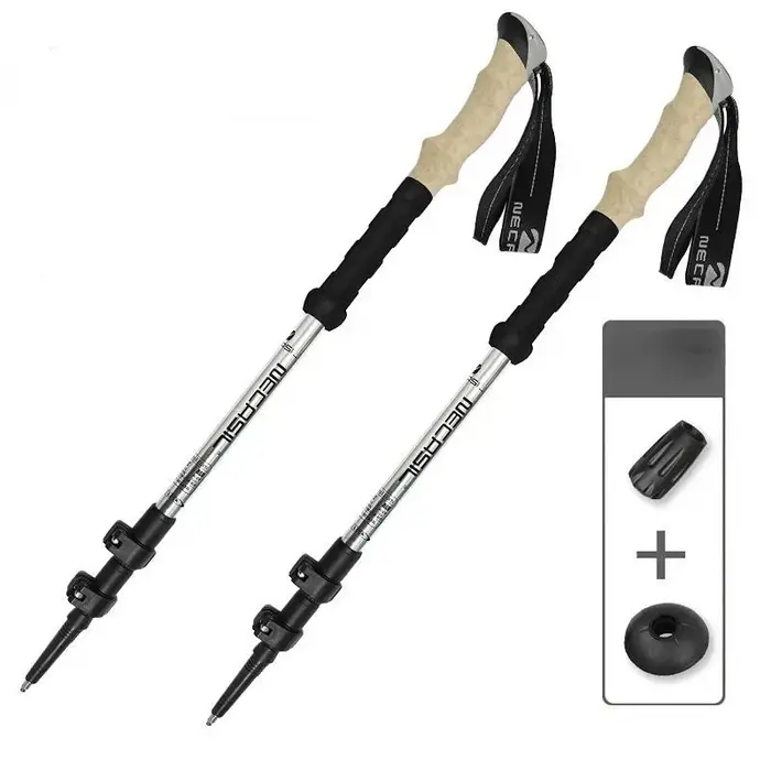 2 pièces bâtons de randonnée bâtons de marche Alpenstock télescopique ultraléger Premium réglable av