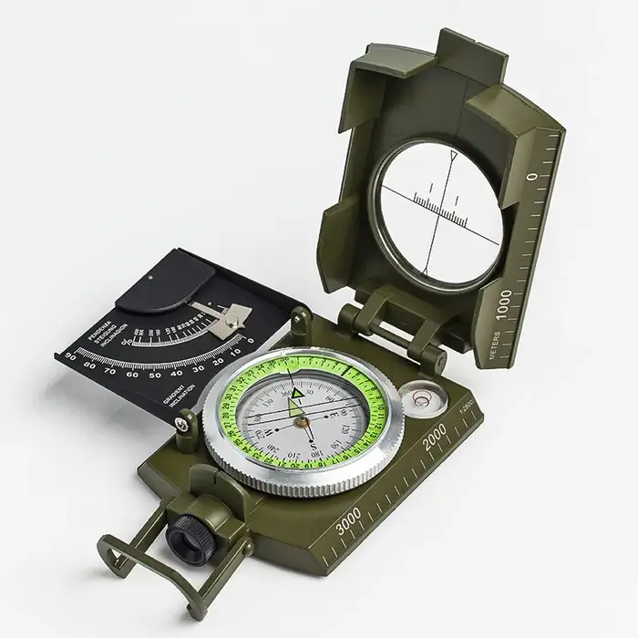 Boussole professionnelle en métal de haute précision, Navigation avec inclinomètre, exploration en p