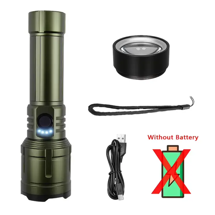 Lampe de poche Ultra puissante, allumage concentré, lampe tactique militaire étanche, torche d'avent