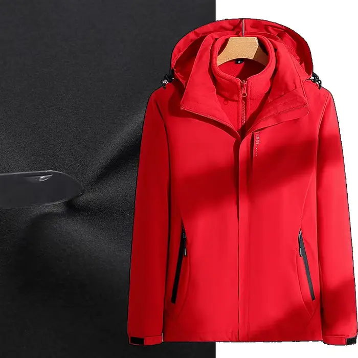 Femme randonnée veste hiver extérieur 3 en 1 imperméable coupe-vent manteaux chaud épaissi solide Camping escalade polaire veste à capuche