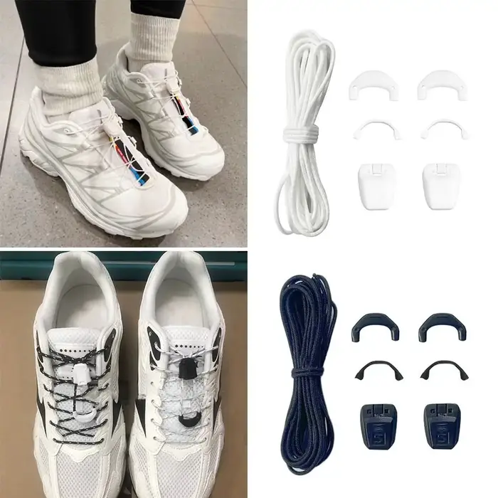 Lacets de tennis ronds sans attache pour enfants et adultes
