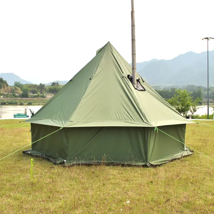 Grande tente chaude pyramide pour 8 personnes