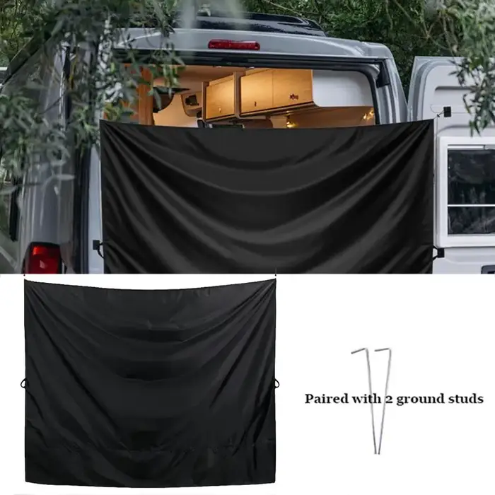 Rideau de porte arrière de camping-car