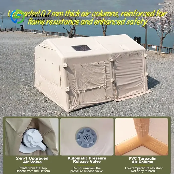 Tente pneumatique personnalisée - Beige