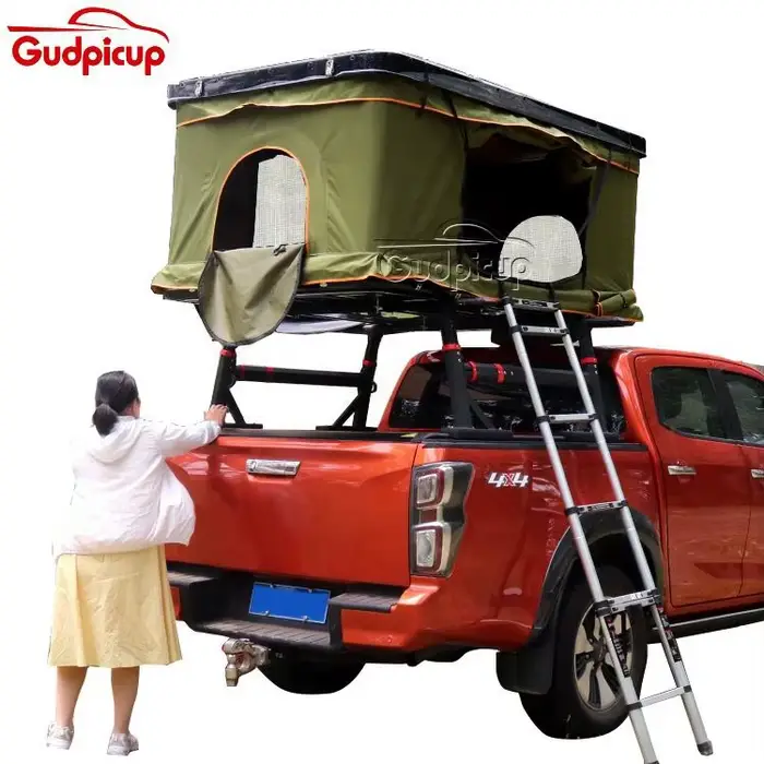Tente de toit pour pick-up, camping sur le toit, tente rigide pour SUV 4x4, tente de toit en alumini