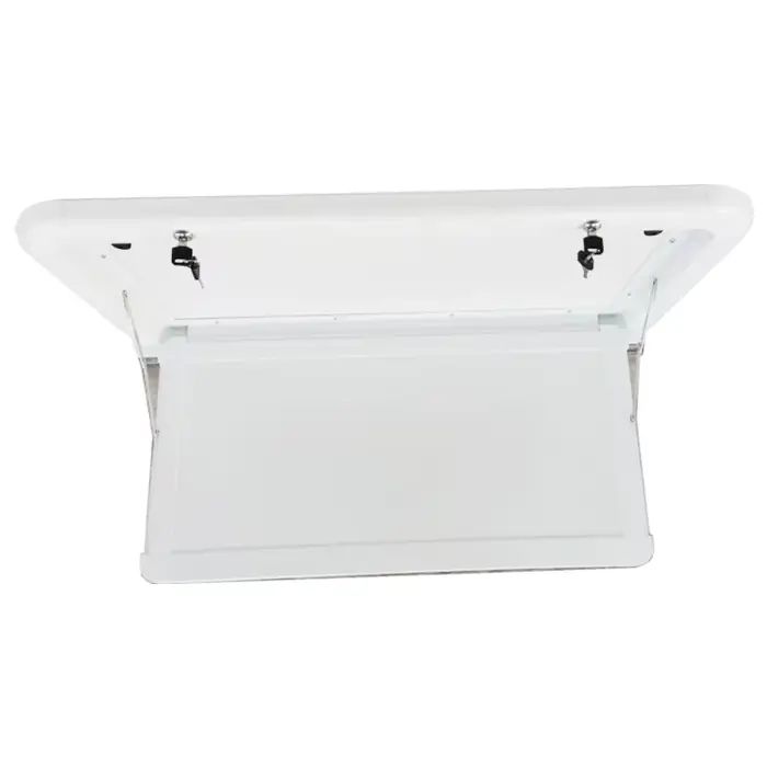 Pièces et accessoires pour camping-car, caravane, table pliante en aluminium blanc à coins arrondis pour camping-car