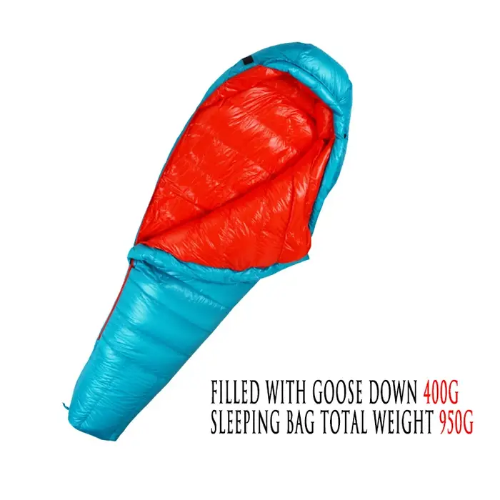 Sac de couchage de camping ultraléger pour l'extérieur, rempli de duvet d'oie chaud, style maman adulte, sac de couchage de voyage, camping, randonnée