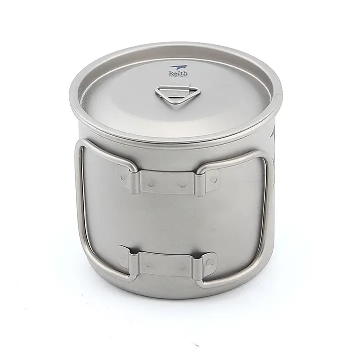 Pamono-Tasse à eau en titane avec couvercle Ti3240 ,350ml, ustensiles de cuisine pour pique-nique, s