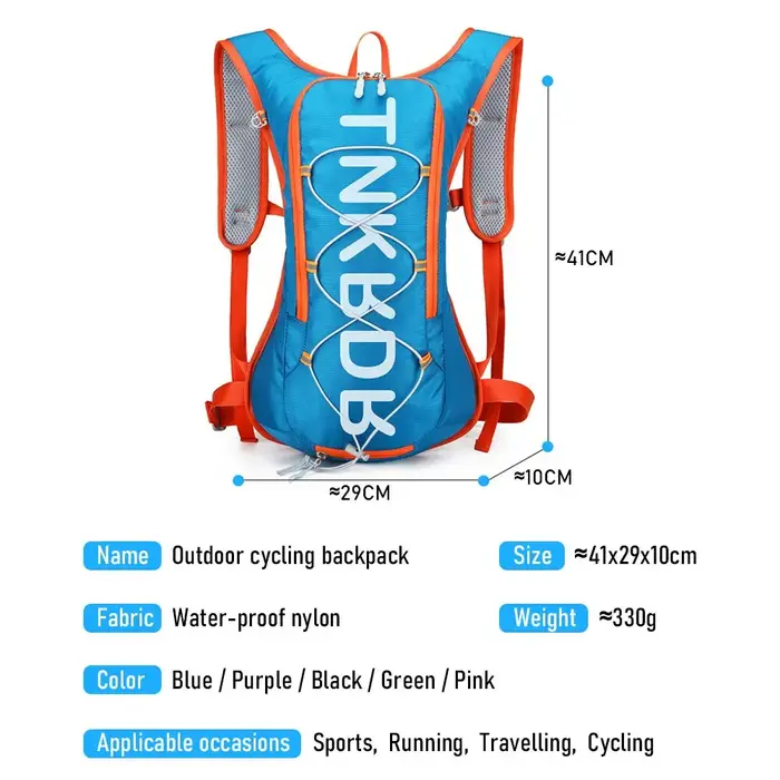 Sac à dos de cyclisme 12L sacs de vélo Sport de plein air escalade randonnée vtt