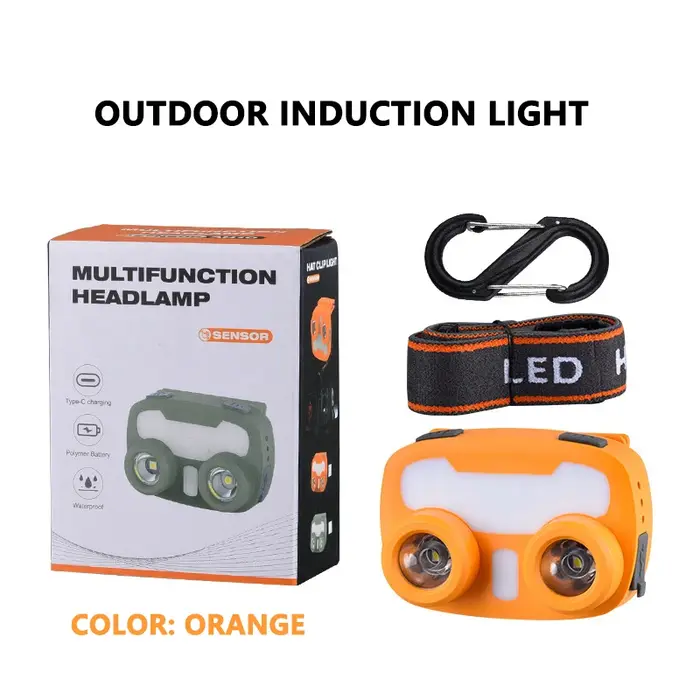 Lampe frontale LiitoKala LED Wick LH-AH10 avec batterie rechargeable 1000mAh et port de charge Type-C
