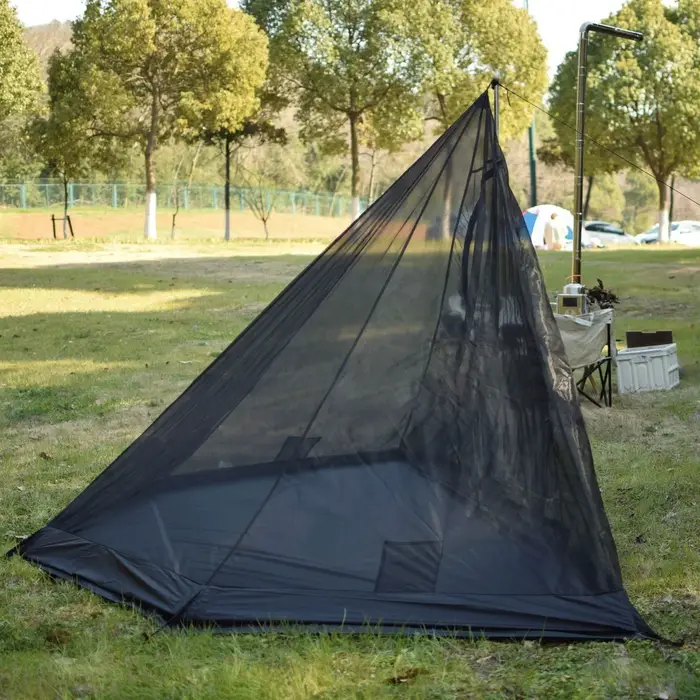 Tente de camping de randonnée en plein air, tente en maille portable respirante, pyramide à huit côt