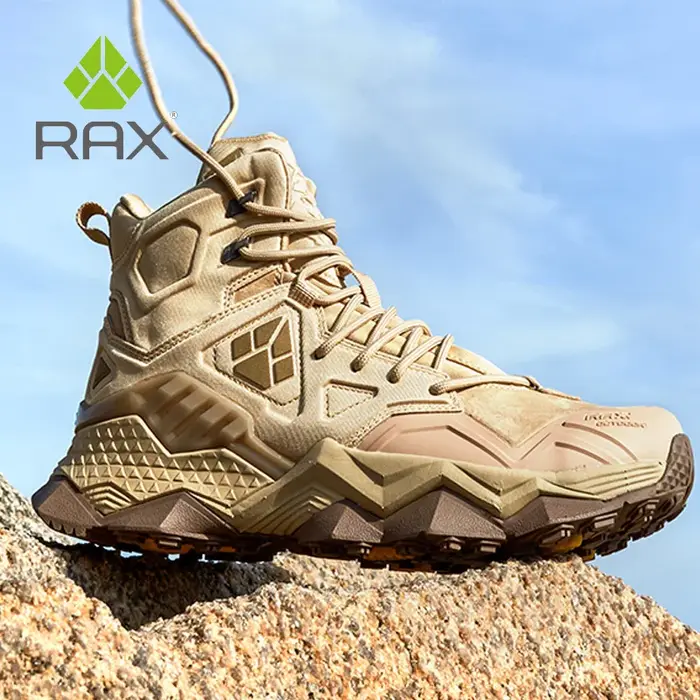 Rax peau de vache chaussures de randonnée hommes imperméable en plein air escalade bottes de chasse Trekking baskets