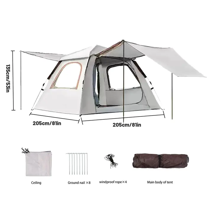 Tente pop-up de camping en plein air pour 2 à 3 personnes