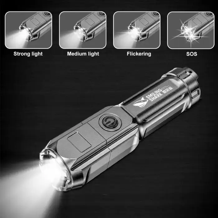 Puissante lampe de poche LED Rechargeable USB 18650 étanche Zoom pêche chasse 100000