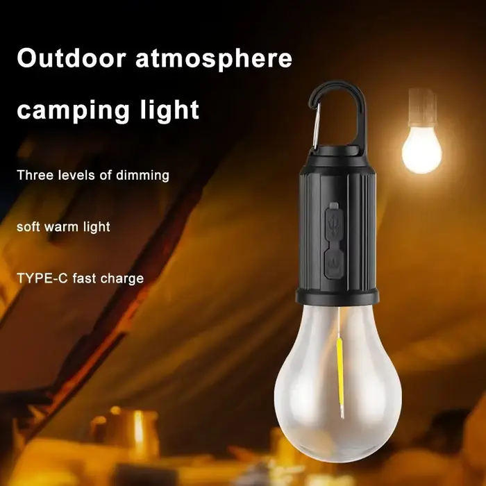 GGbingo lampe de Camping LED à énergie solaire avec crochet lanterne LED USB charge lumière de tente extérieure étanche