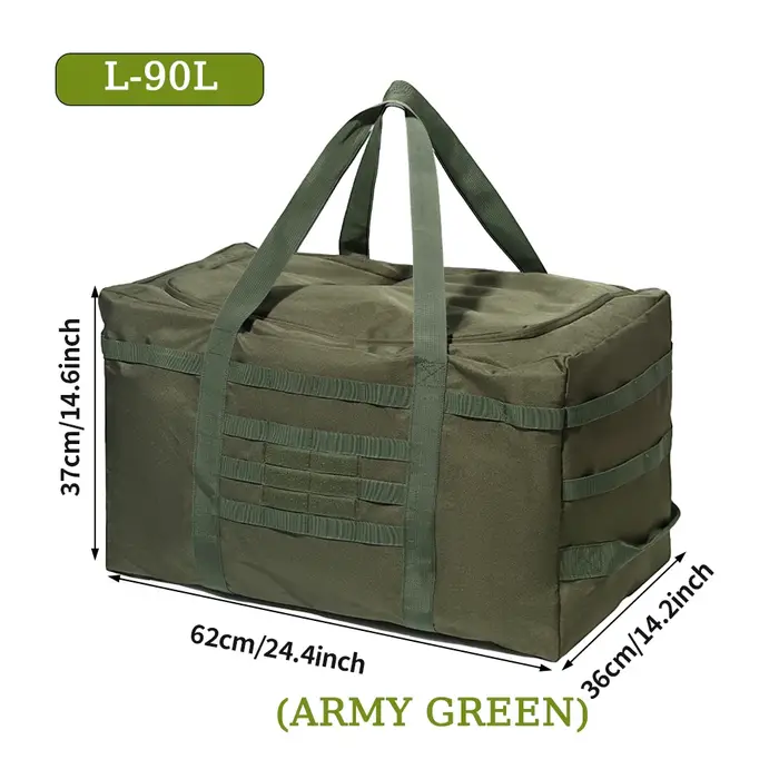 Grand sac de sport (capacité 60L/90L en option) - Pour le chargement des équipements, le stockage de