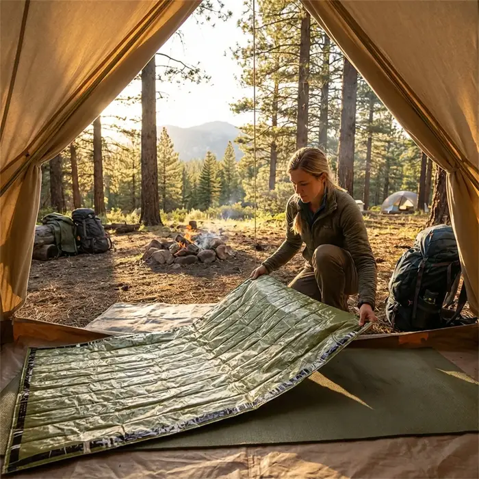 Sac de couchage d'urgence pour le camping en plein air