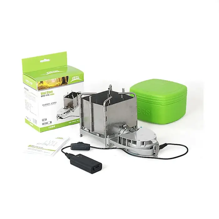 BRS 6000W poêle à bois extérieur pliable léger four à bois de chauffage cuiseur à charbon de bois BB